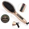 Hair Straightener Brush 3.0: MCH Heating Technology and Auto Temperature Lock, Anti-Scald Design - The Best Gift Choice Silky Touch Digital Thermal Ceramic