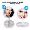 GoGo LED Lighted Makeup Mirror, 10X Magnifying Makeup Mirror with Lights,Two Side Mirror 1X/10X Magnification 7.5 Inch - Image 4