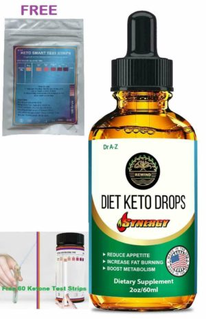 Keto Drops Diet Synergy Liquid Advanced Weight Loss Free Ketone Tester- 2oz/60ml