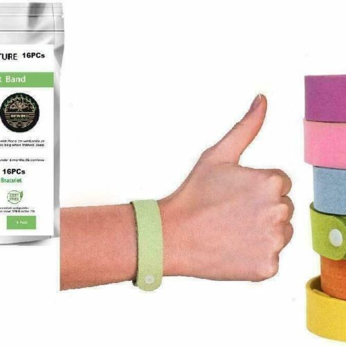 Mosquito Repellent Bracelet Insect Repellant 16 Pack for Kids & Adults 9.5 inch