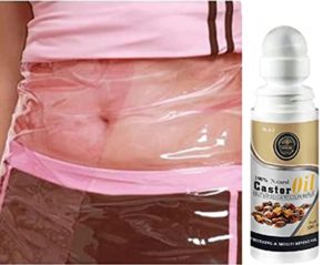 Castor Oil Pack Compress Kit, Anti Cellulite Stretchmarks For Occlusion Detox, Slimming Waist Tummy Belly Belt Wrap Post Partum, Reusable Shape Up Saran Wrap For Stomach Caster Oil Roll On Plus - Image 2